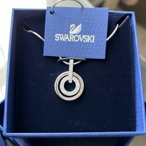 NWT New in Box Swarovski 681251 Circle Clear Crystal Pendant
